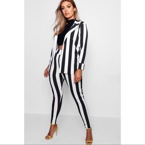 Boohoo pinstripe blazer and pants